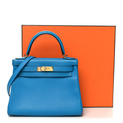 Hermes Evercolor Kelly Retourne 28 Bleu Frida 13 of 13