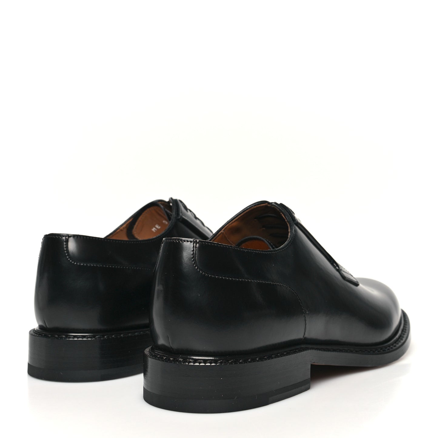 Calfskin Mens Lace Up Oxford Loafers 41.5 Black