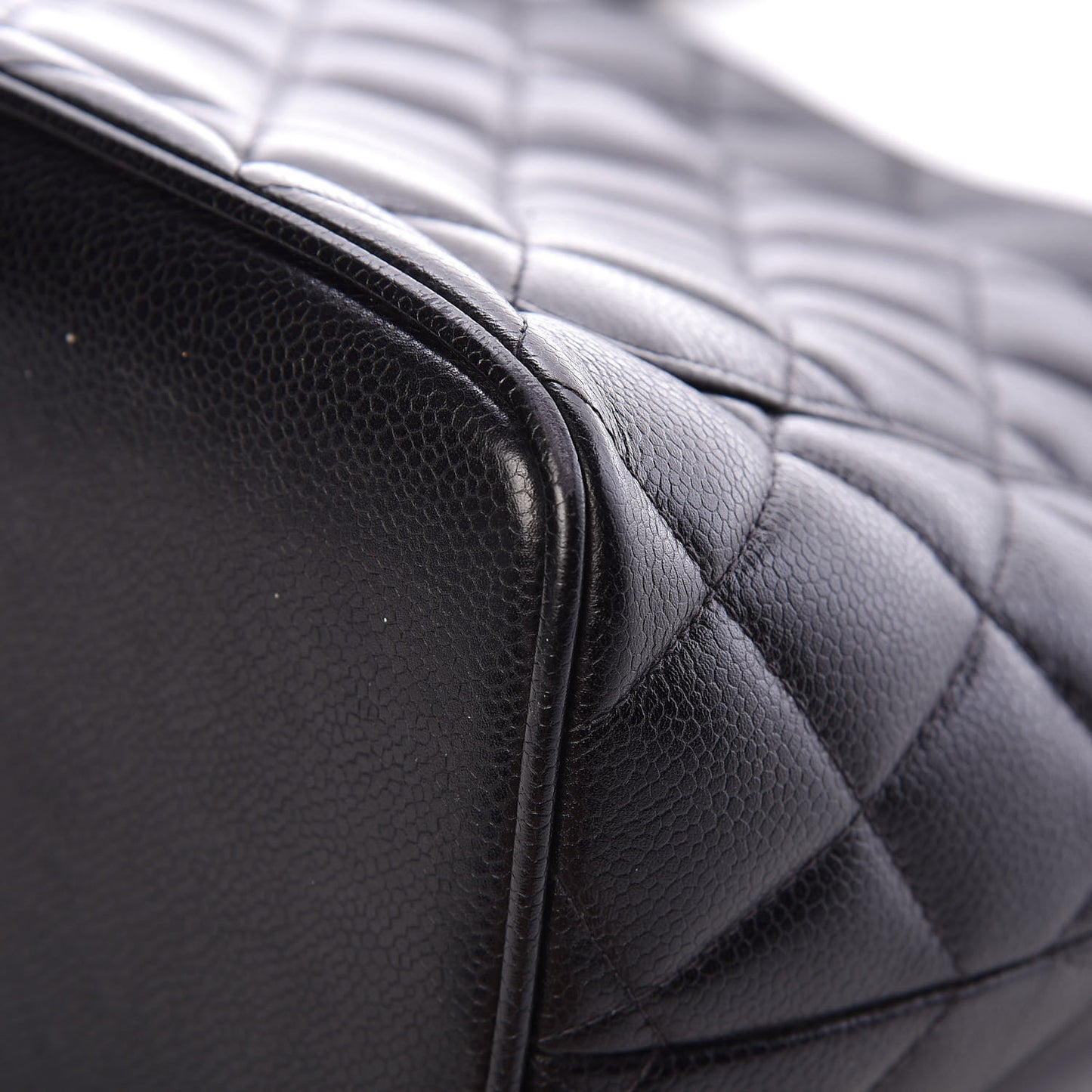 Caviar Quilted Medallion Tote Black