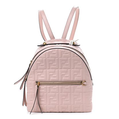 Fendi Nappa FF 1974 Embossed Mini Backpack Rosa Quarzo 1 of 8