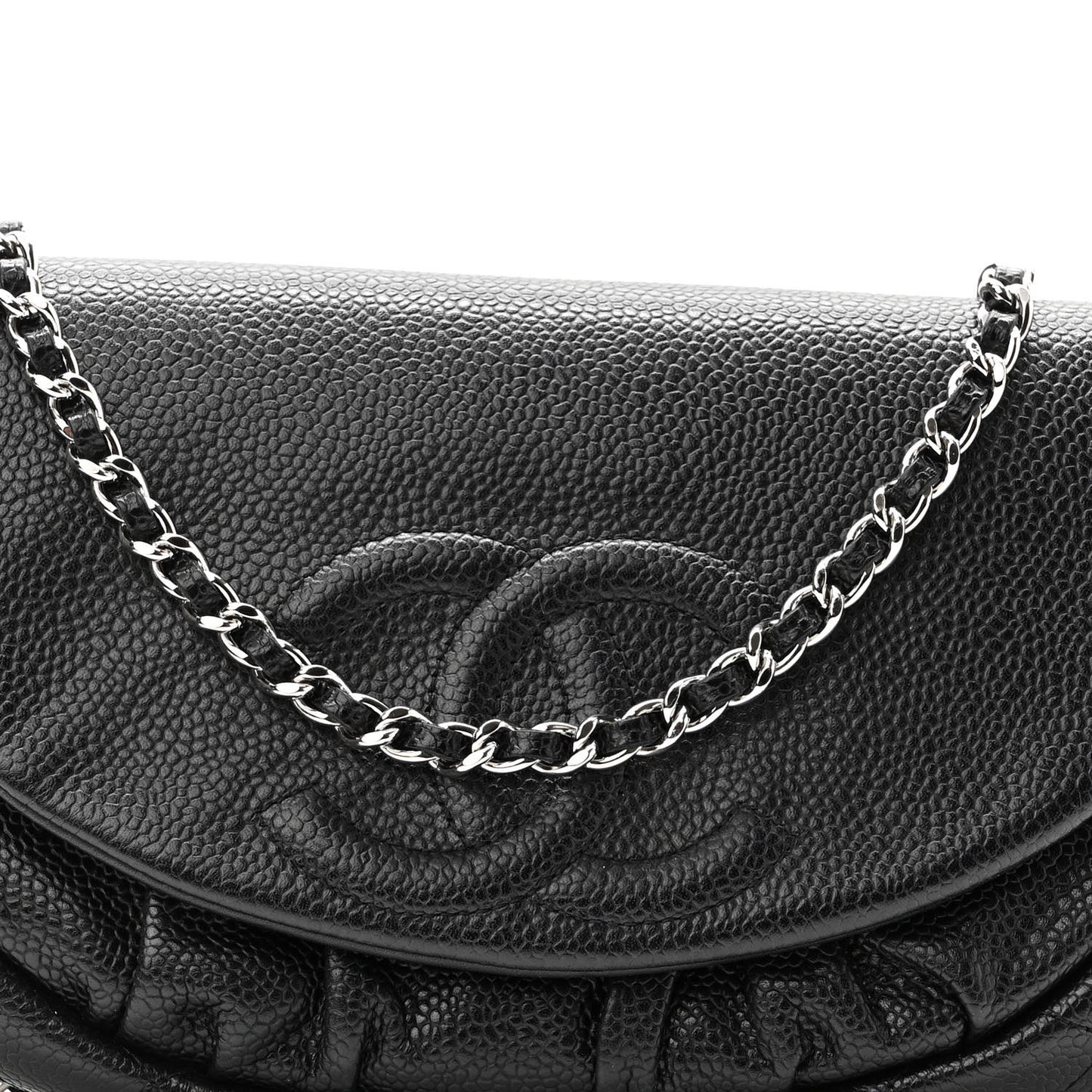 Caviar Half Moon Wallet On Chain WOC Black