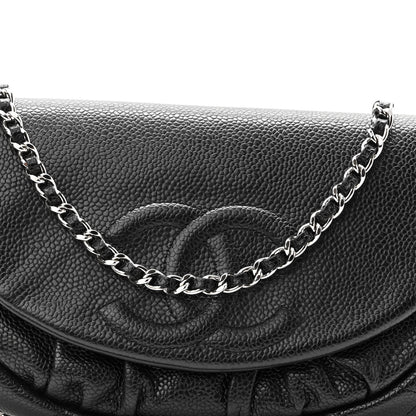 Chanel Caviar Half Moon Wallet On Chain WOC Black 9 of 12