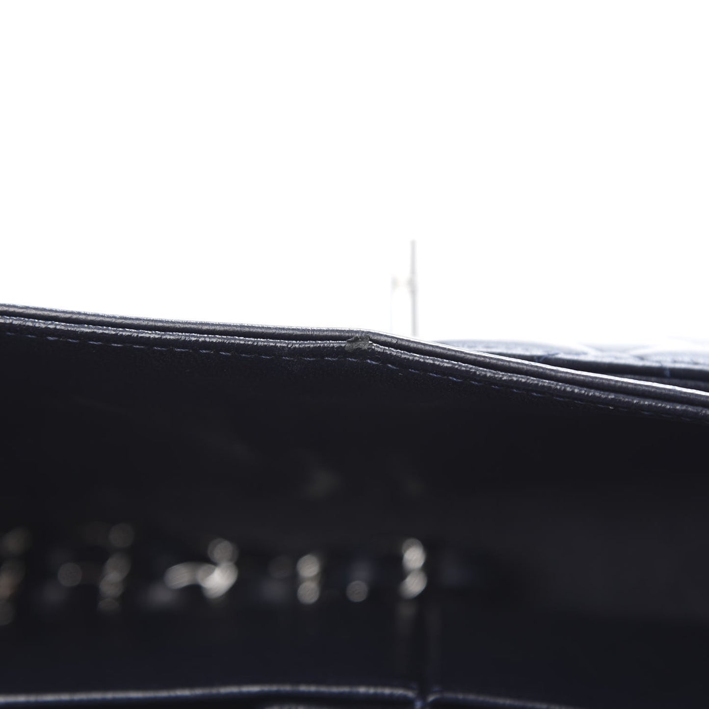 Lambskin Quilted Medium Double Flap Navy