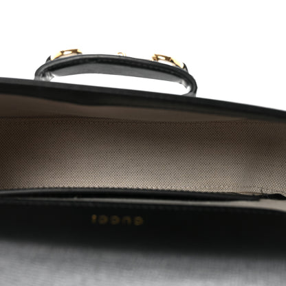 Gucci Azalea Calfskin Web Mini Horsebit 1955 Shoulder Bag Black 5 of 9