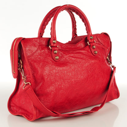 Balenciaga Agneau Giant 12 Rose Gold Hardware City Rouge Coquelicot 3 of 8