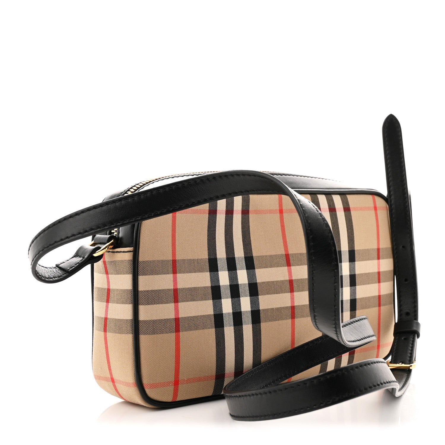 バッグ Burberry archive leather shoulder bag Burberry Calfskin Vintage Check Small Camera Bag Archive Beige