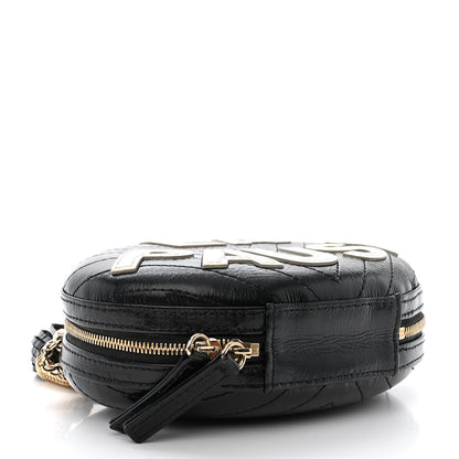 Chanel Lambskin Embroidered Chevron Quilted La Pausa Tassel Clutch Black 4 of 10