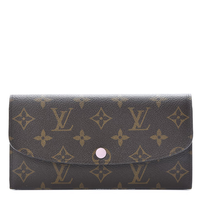 Louis Vuitton Monogram Emilie Wallet Rose Ballerine 1 of 8