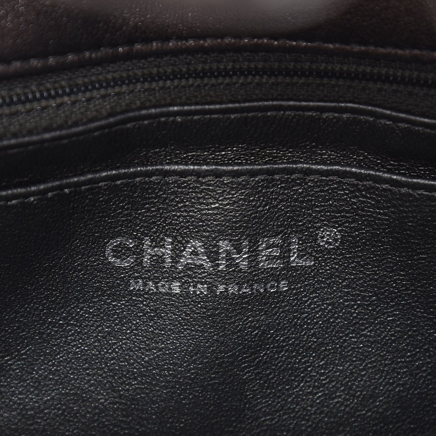 Metallic Lambskin Perforated Mini Rectangular Flap Grey