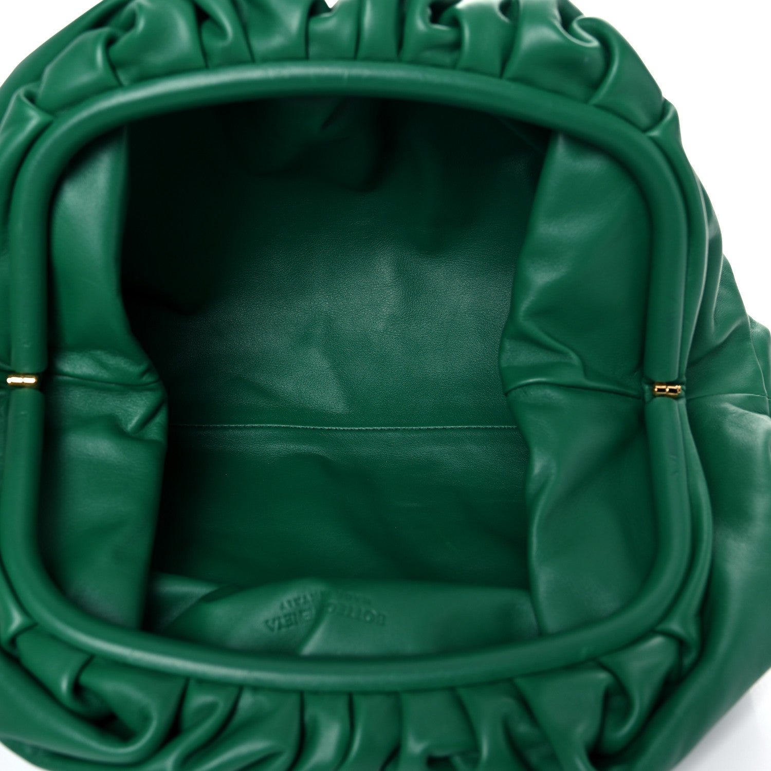 Bottega Veneta Smooth Butter Calf The Pouch Oversized Clutch Racing Green 6 of 11