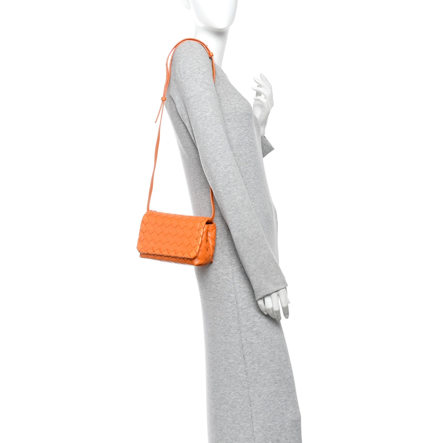 Bottega Veneta Nappa Intrecciato Mini Crossbody Tangerine 2 of 9