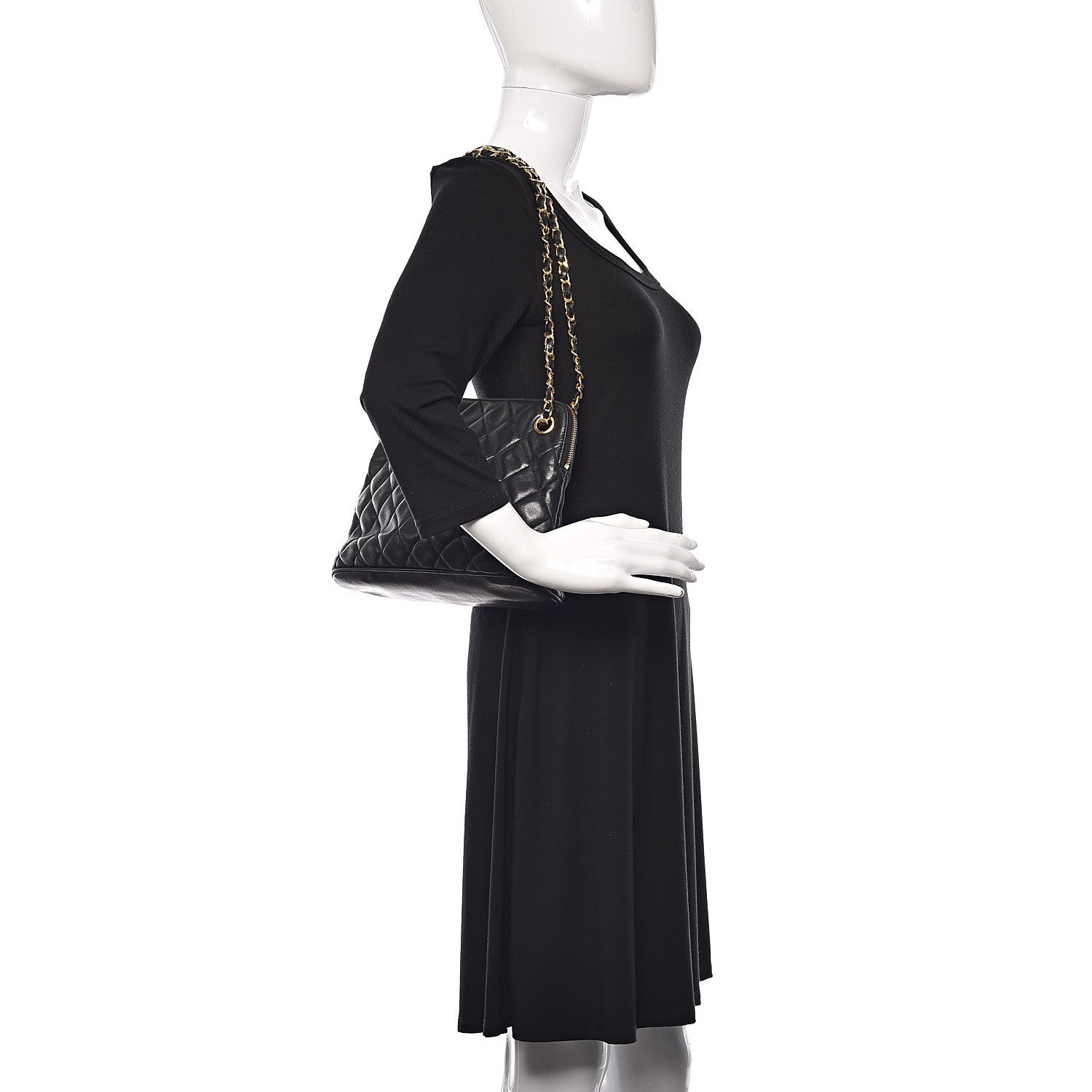 Chanel Lambskin Quilted Shoulder Bag Black 2 of 12