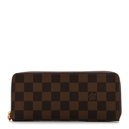 Louis Vuitton Damier Ebene Clemence Wallet Cherry 1 of 8
