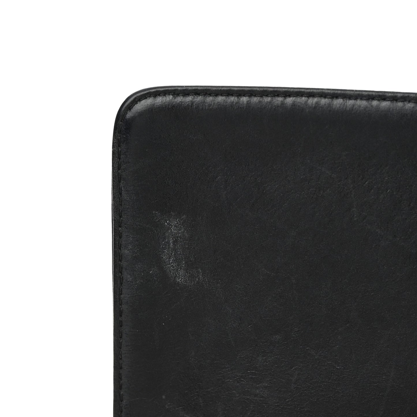 Calfskin Double Stitch Medium Boy Flap Black