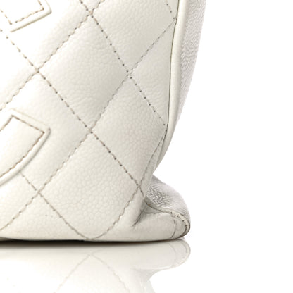 Chanel Caviar Quilted Petit Shopping Tote PST White 26 of 38