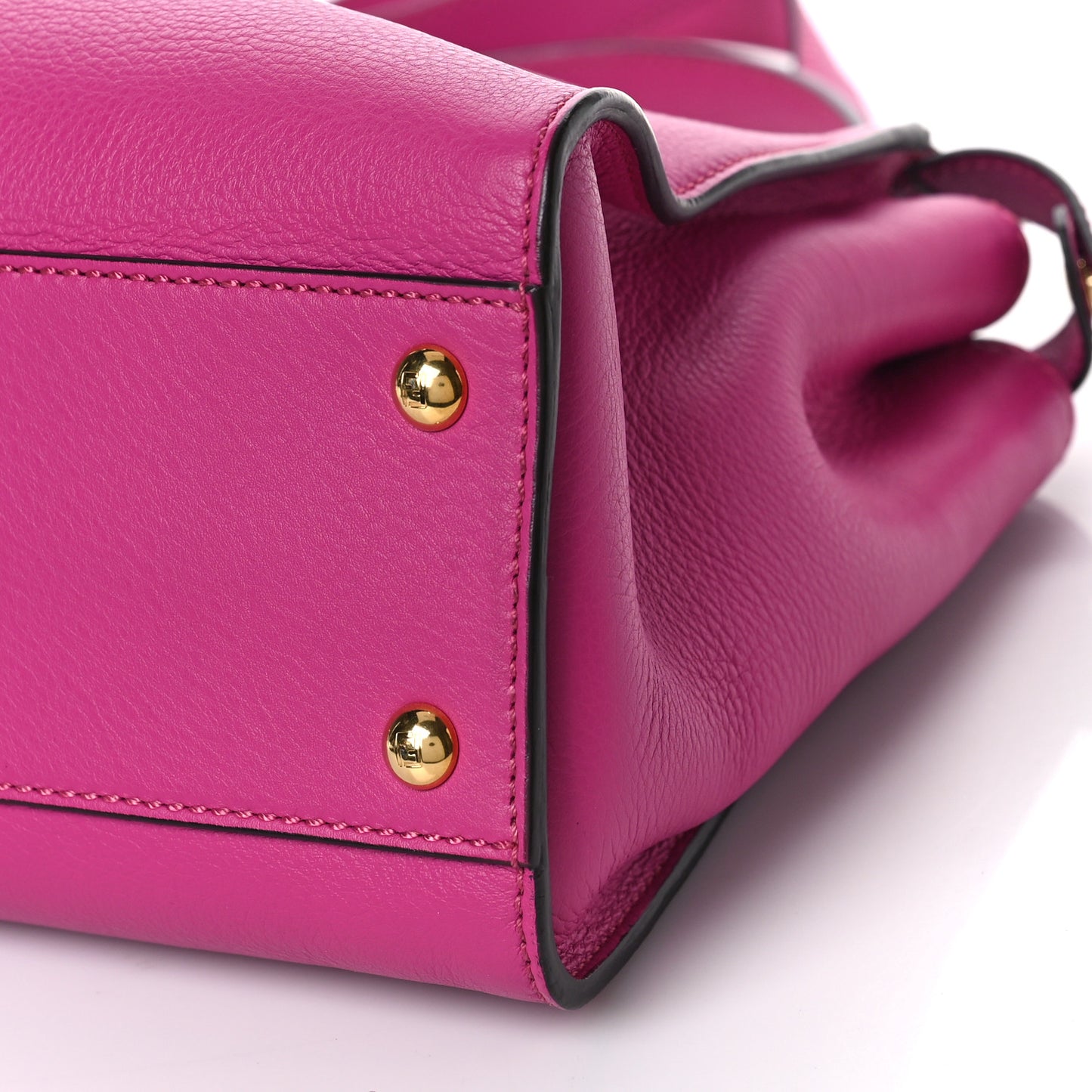 Vitello Seta Medium Peekaboo Iconic Satchel Magenta