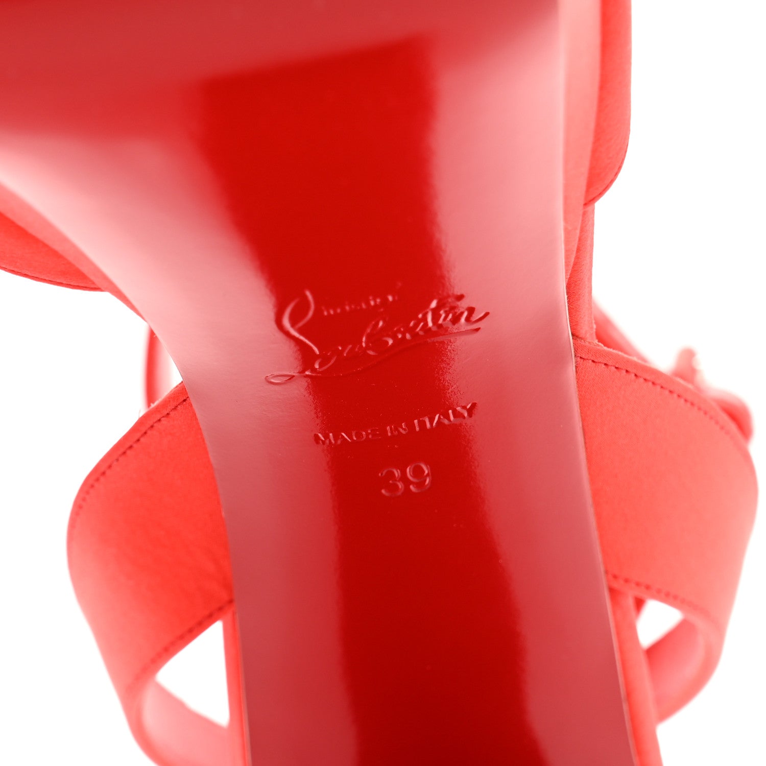 Christian Louboutin Crepe Satin Supermariza 130 Sandals 39 Ole 8 of 10