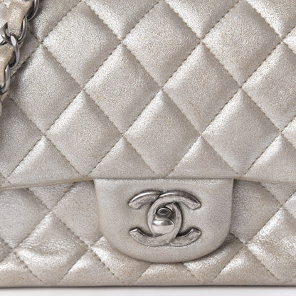 Chanel Metallic Lambskin Quilted Mini Rectangular Flap Silver 10 of 11