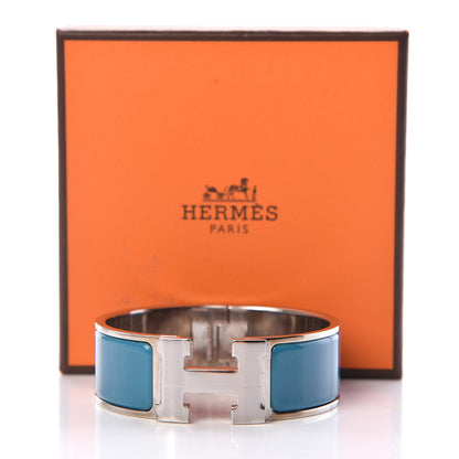 Hermes Enamel Wide Clic Clac H Bracelet PM Bleu Izmir 5 of 5