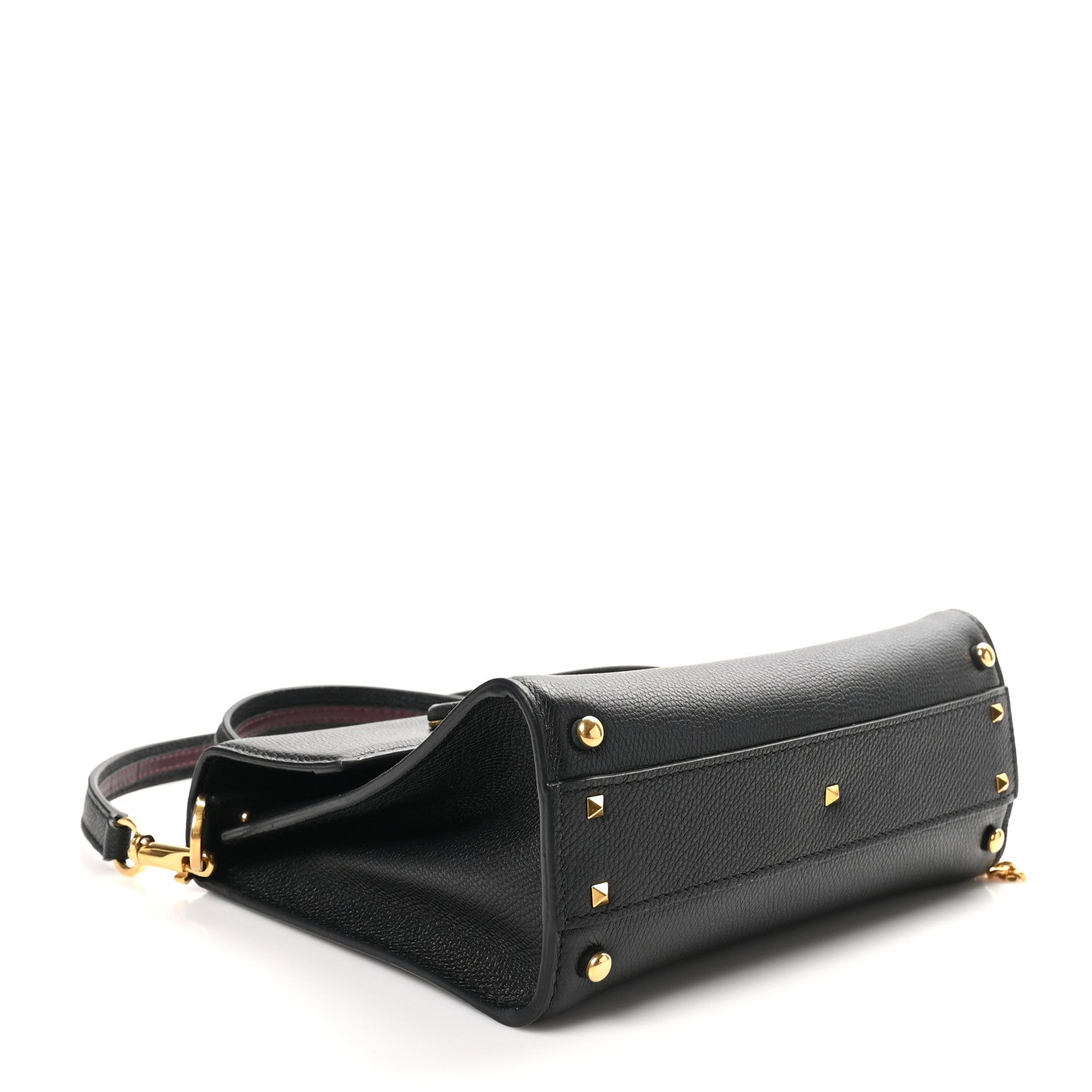 Valentino Garavani Grainy Calfskin Small VSling Top Handle Bag Black 4 of 9