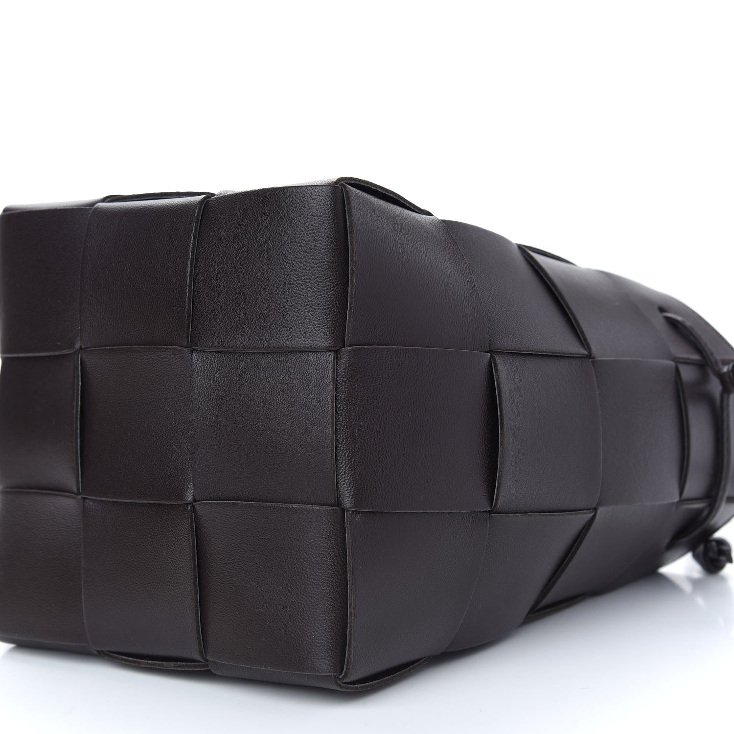 Bottega Veneta Lambskin Intreccio Small Crossbody Bucket Bag Fondant 8 of 8