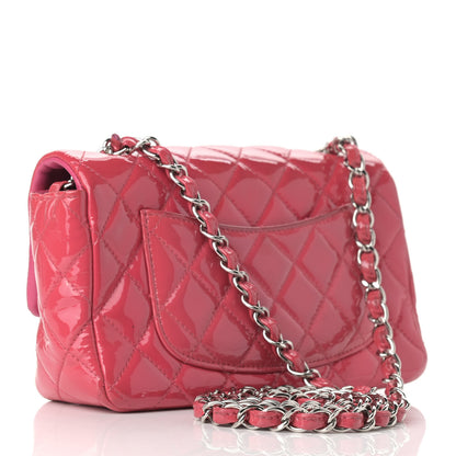 Chanel Patent Calfskin Quilted Mini Rectangular Flap Pink 3 of 11