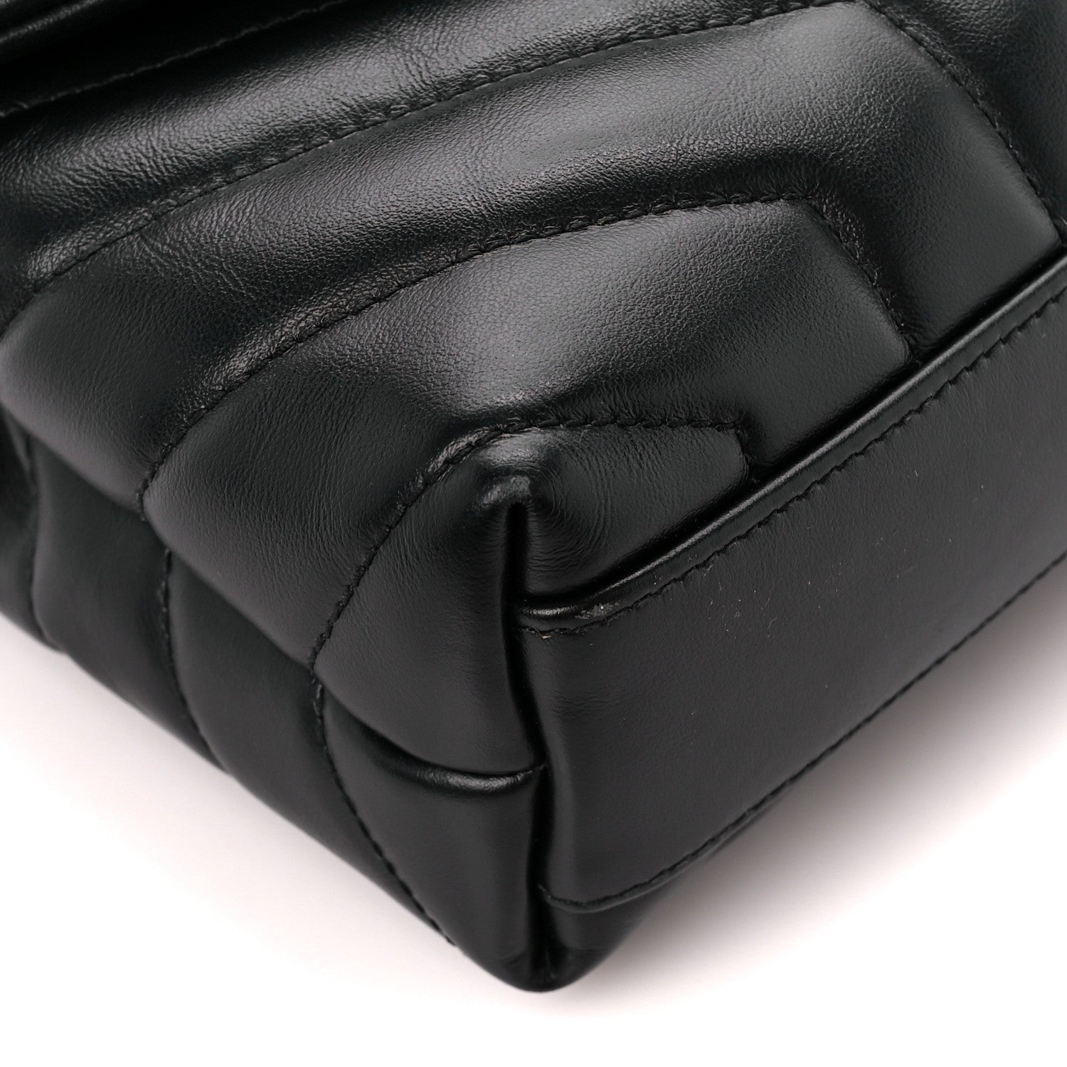 Saint Laurent Calfskin Y Quilted Monogram Toy Loulou Crossbody Bag Black 10 of 12