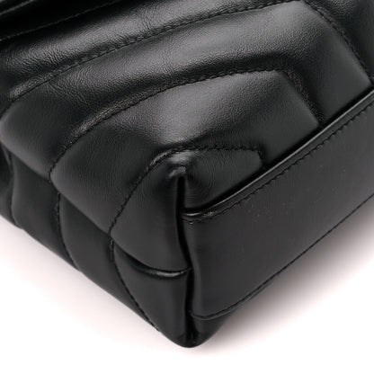 Saint Laurent Calfskin Y Quilted Monogram Toy Loulou Crossbody Bag Black 10 of 12