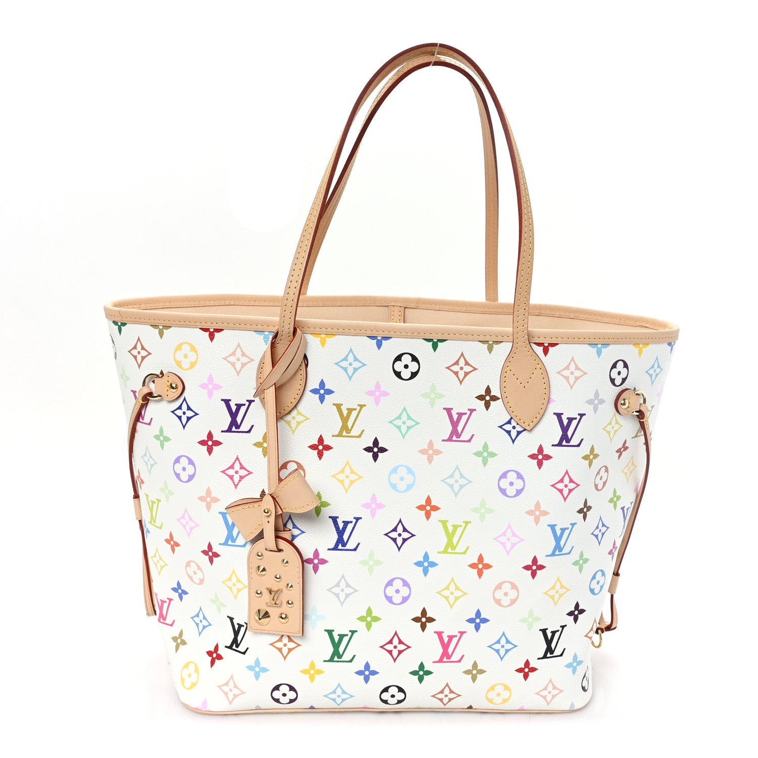 Louis Vuitton LV X TM Monogram Multicolor Neverfull MM White 1 of 10