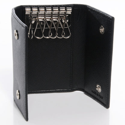 Prada Saffiano Metal 6 Key Holder Black 6 of 8