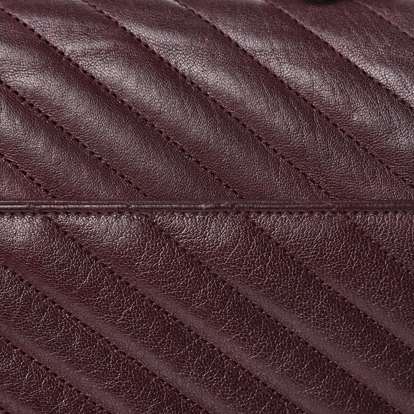 Sheepskin Matelasse Chevron Monogram Large College Satchel Amaranto