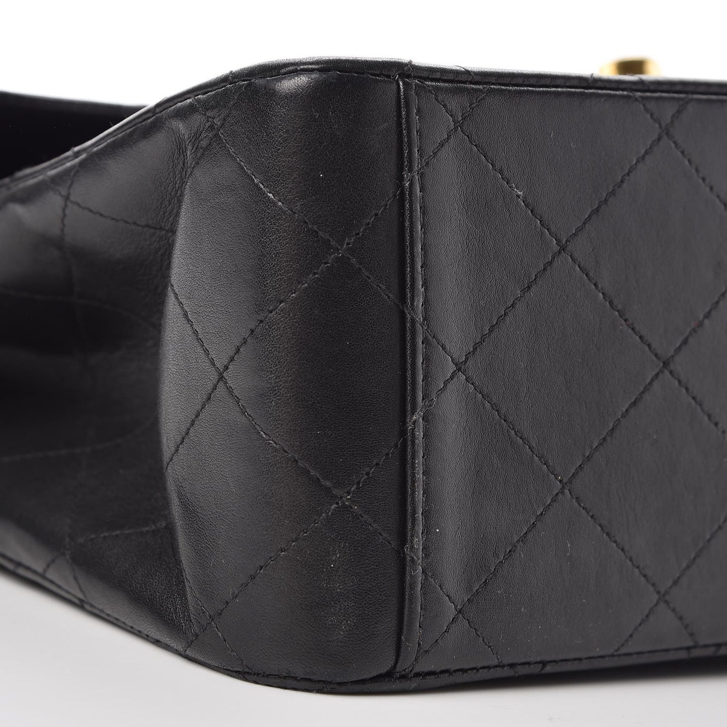 Lambskin Quilted XL Jumbo Single Flap Black