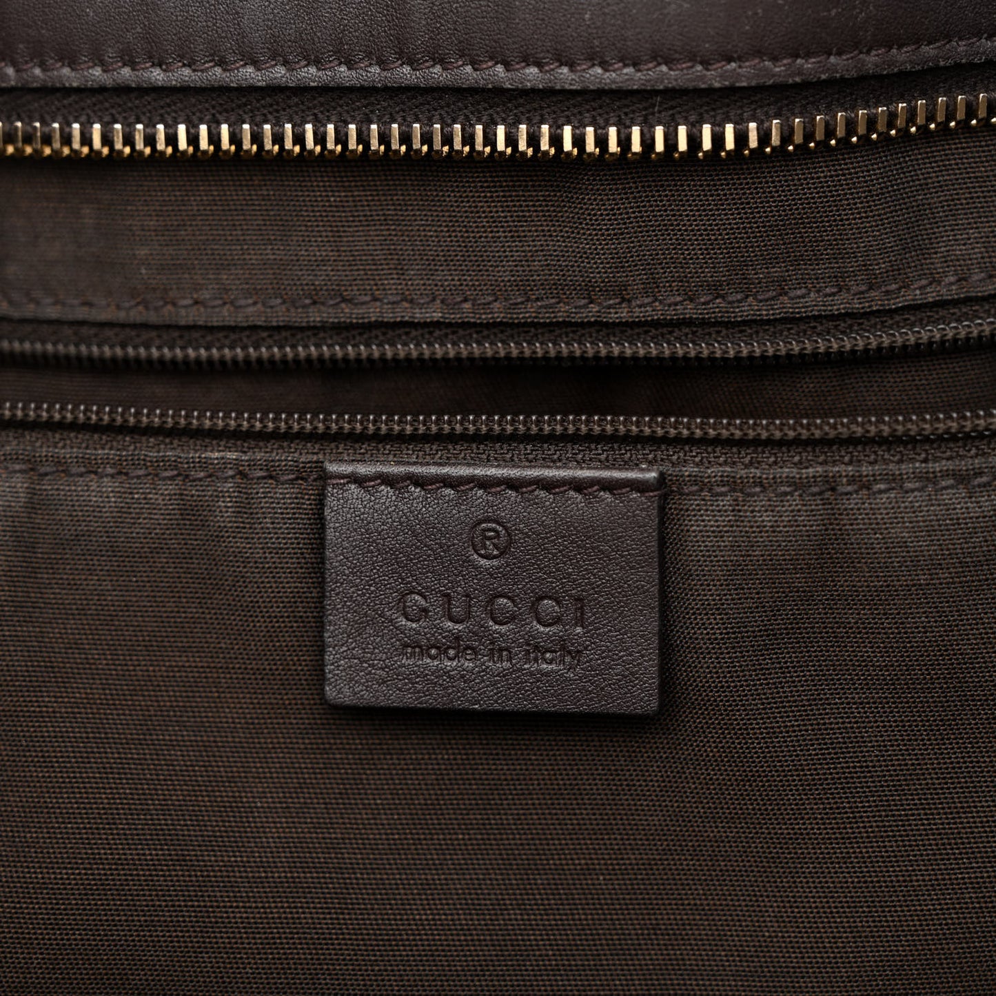 GG Supreme Monogram Medium Joy Tote Dark Brown