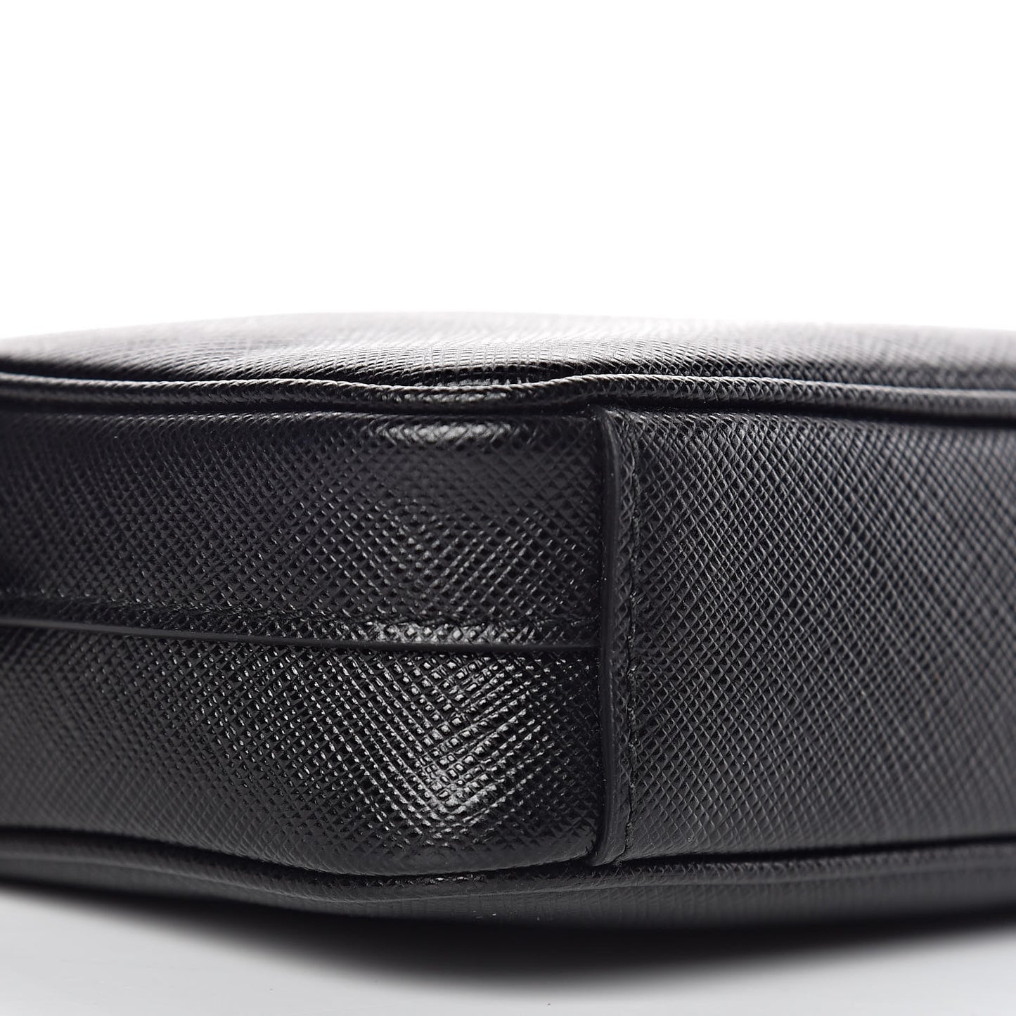 Saffiano Lux Small Camera Crossbody Bag Black
