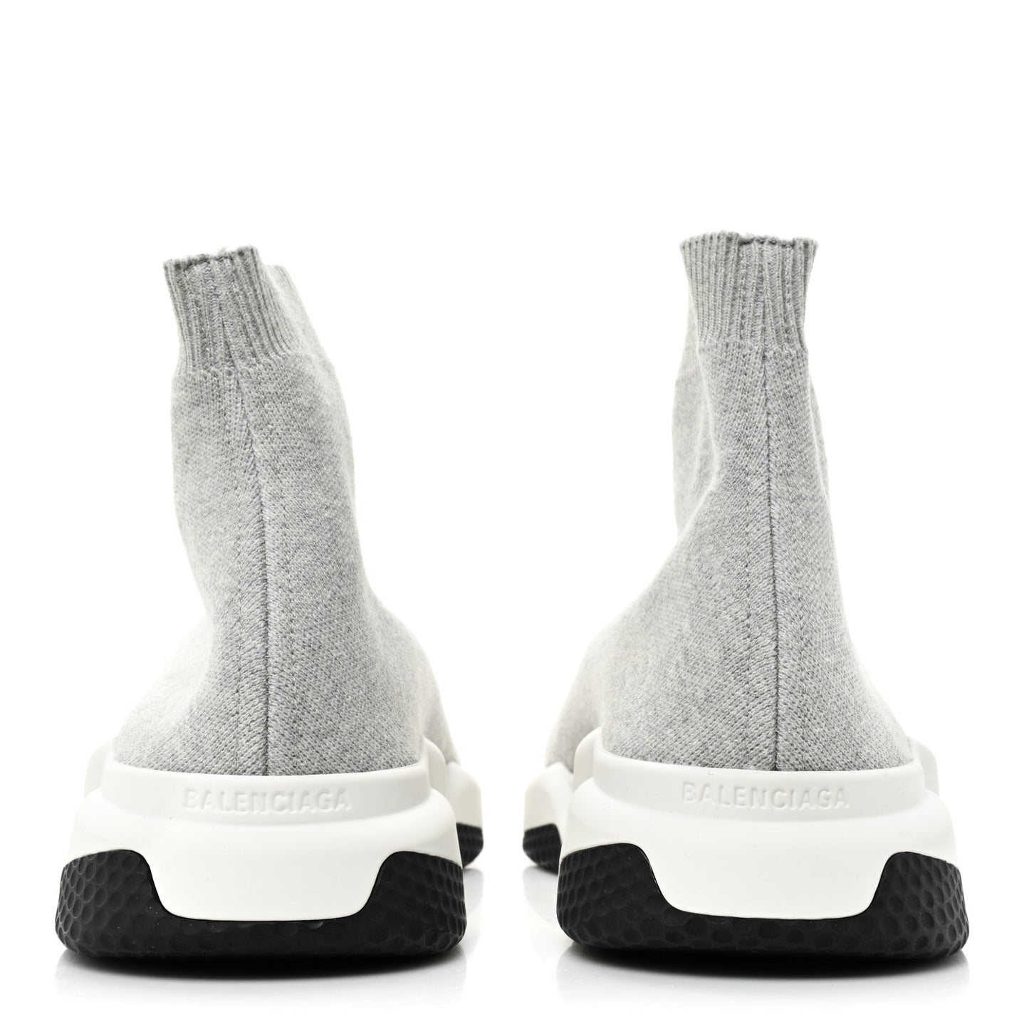 Sweatshirt Knit Bi-Color Sole Mens Speed Sneakers 12 Grey White Black