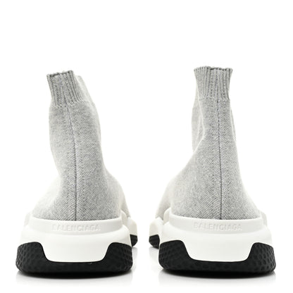 Balenciaga Sweatshirt Knit Bi-Color Sole Mens Speed Sneakers 12 Grey White Black 4 of 9