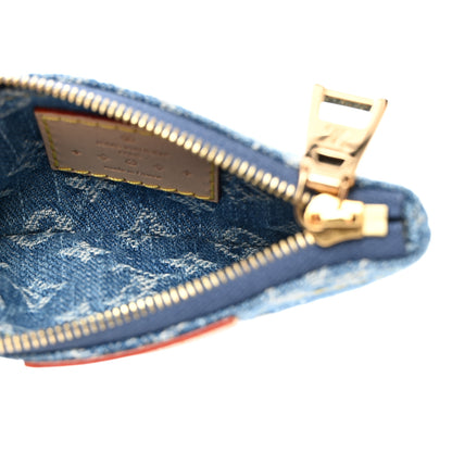 Louis Vuitton LOUIS VUITTON Monogram Denim Key Pouch Denim Blue 5 of 6
