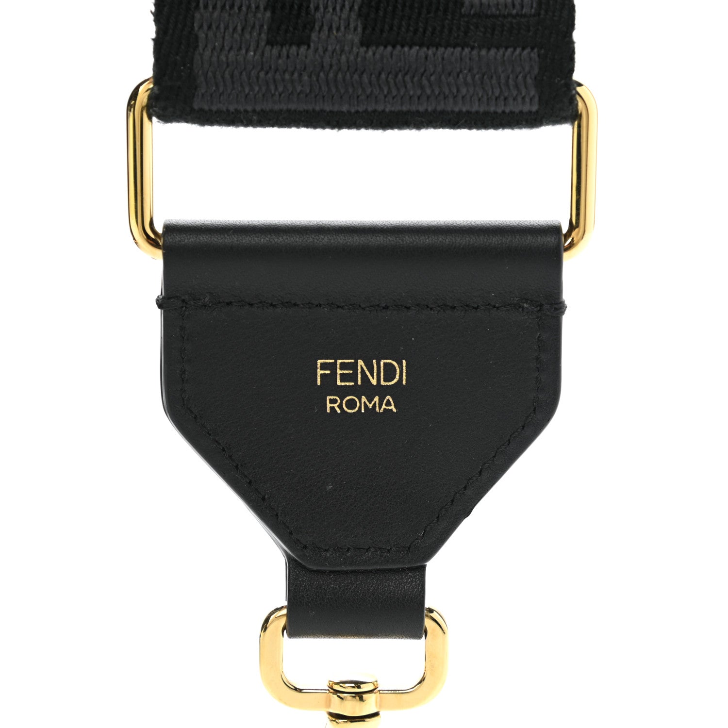 Fendi Ribbon Vitello King FF 1974 Adjustable Strap You Ghiaia Grigio Dark Asphalt 3 of 5