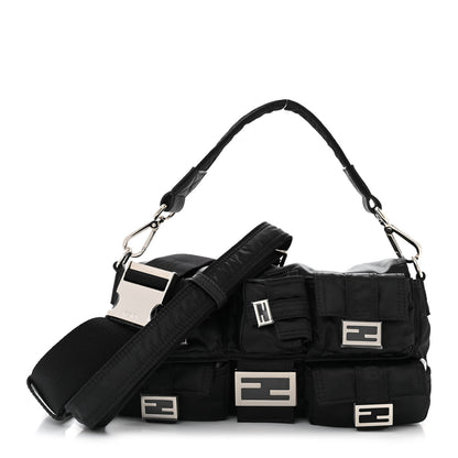 Fendi Econyl Cuoio Romano Multipocket Baguette Black 1 of 9