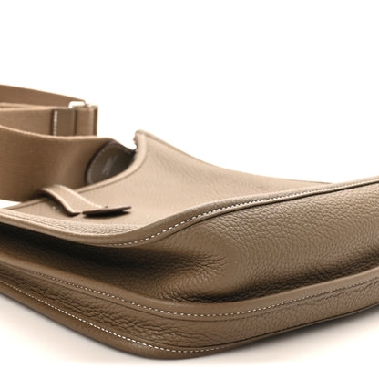 Hermes Taurillon Clemence Evelyne III PM Etoupe 9 of 10