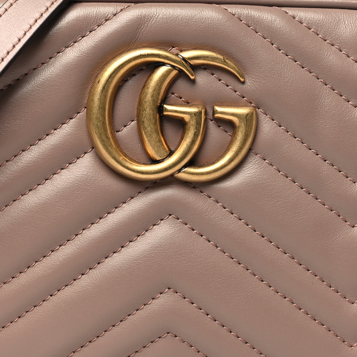 Gucci Calfskin Matelasse Small GG Marmont Chain Shoulder Bag Porcelain Rose 8 of 11