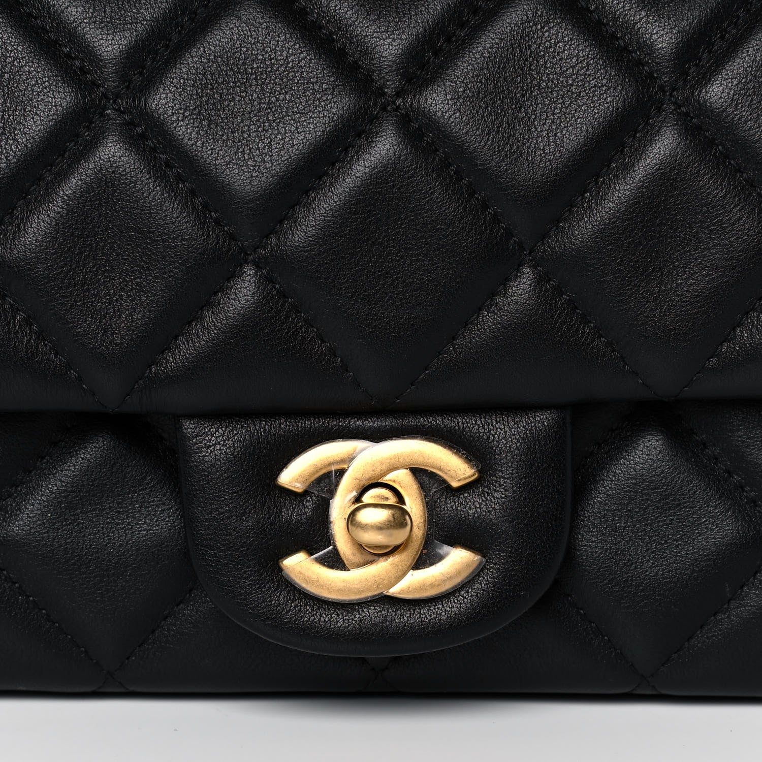 Chanel Calfskin Quilted Small Lady Handle Clutch With Chain Black 7 of 12