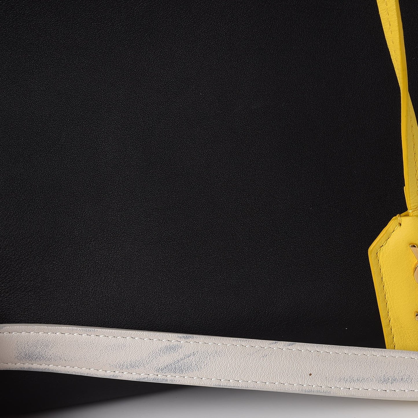 Calfskin Small Cabas Rive Gauche Bag Black Red Yellow White