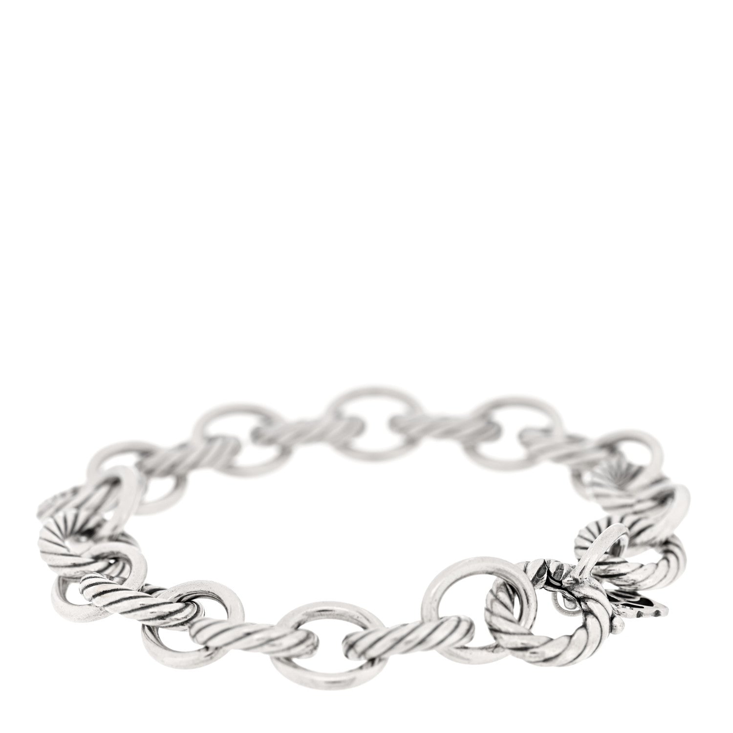 David Yurman Sterling Silver 10mm Medium Oval Link Bracelet 2 of 3