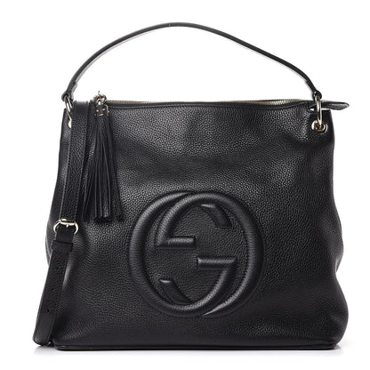 Gucci Pebbled Calfskin Large Soho Hobo Black 1 of 7