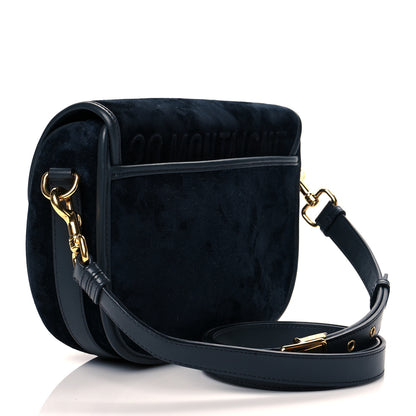 Christian Dior Suede Medium Bobby Flap Navy 3 of 10