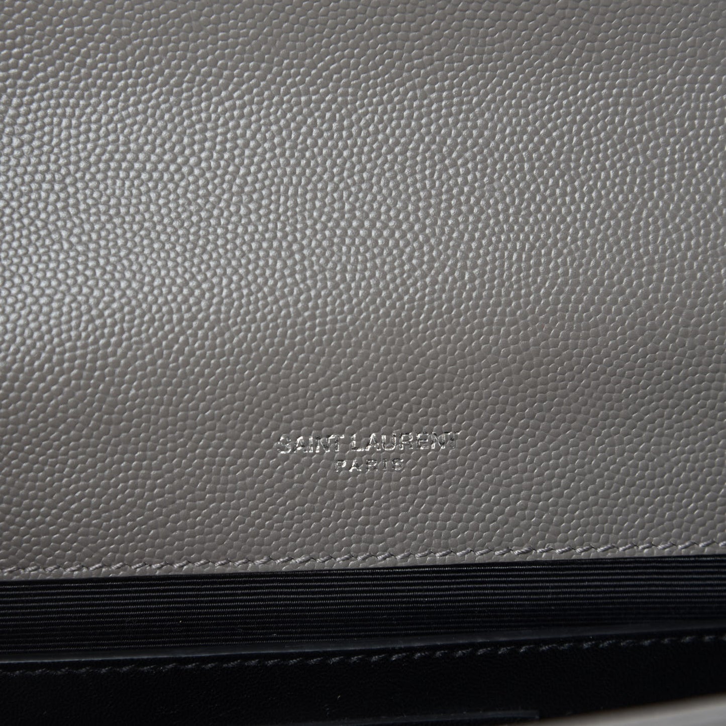 Grain De Poudre Medium Classic Monogram Kate Satchel Earth Grey