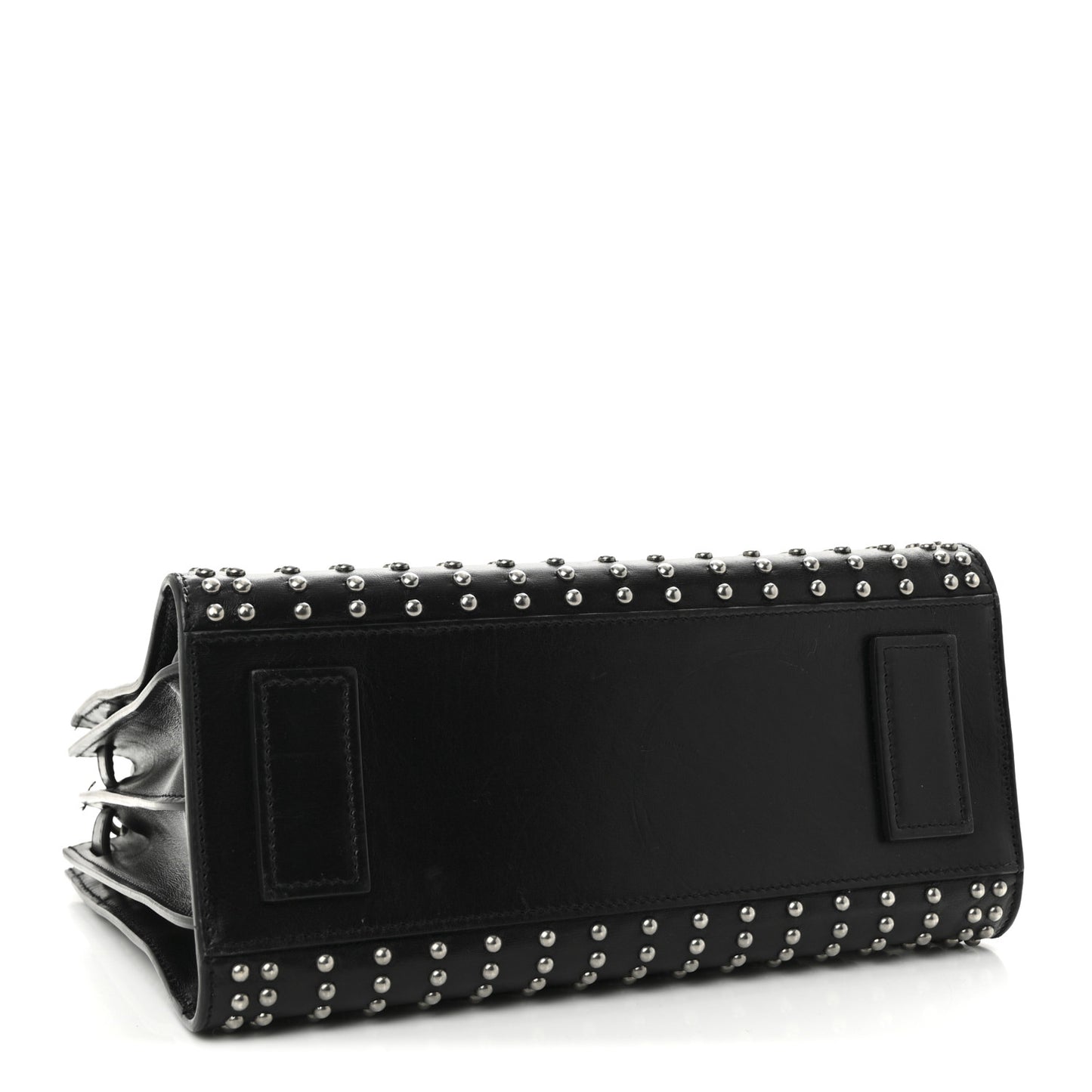 Smooth Calfskin Studded Small Sac De Jour Black