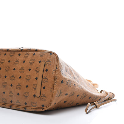 MCM Visetos Large Liz Reversible Shopper Tote Cognac 7 of 15