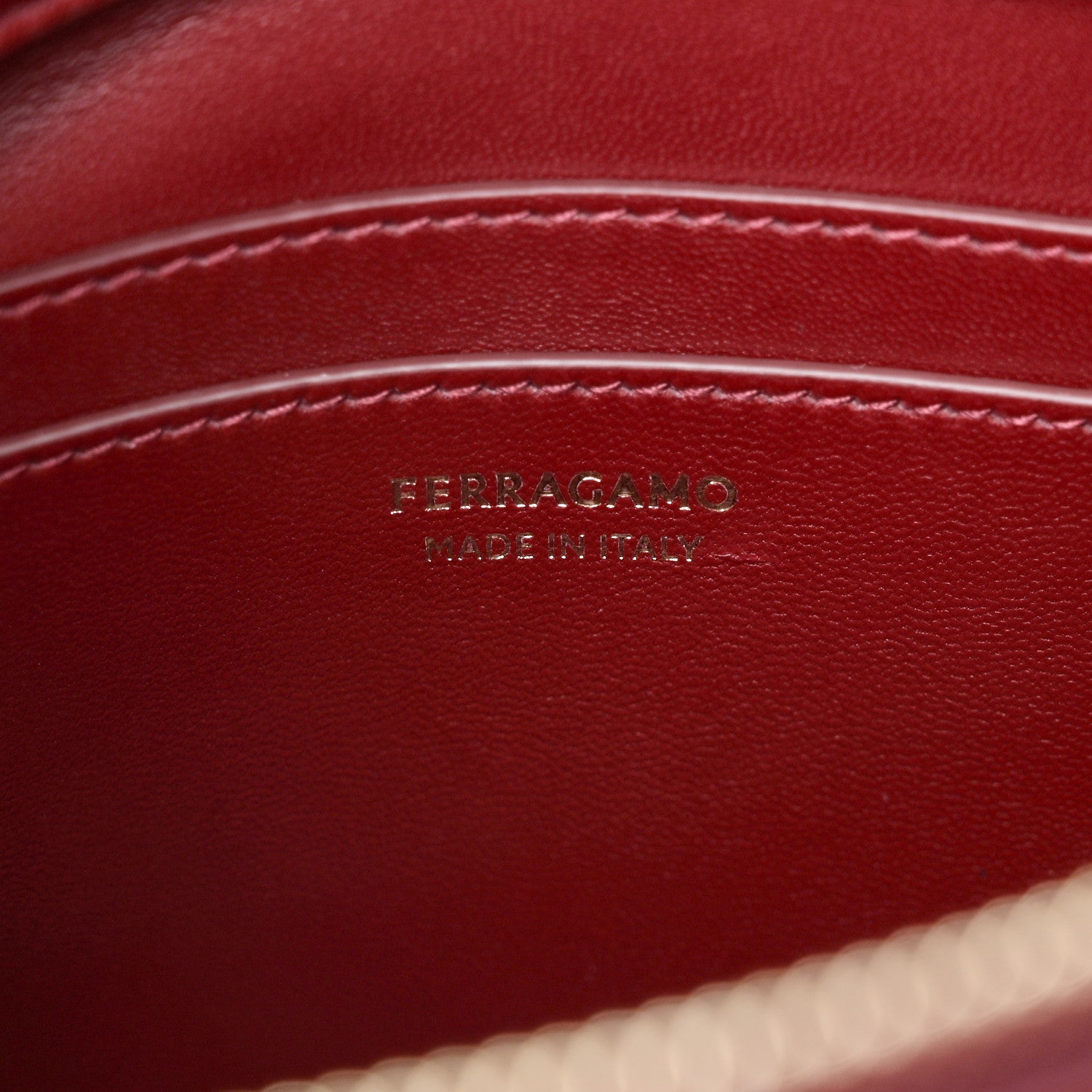 Salvatore Ferragamo Calfskin Medium Hug Soft Bicolor Shoulder Bag Oxblood Borgogna 6 of 9